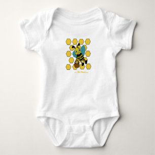 Body Drôle mignon et souriante aquarelle abeille
