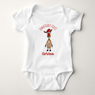 Body Drôle mignon Rindeer maladroit Premier Noël