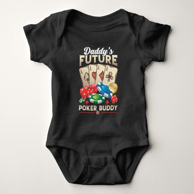 Body drôle poker pote papa mot art (Devant)