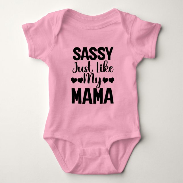 Body Drôle Sassy Comme Mama Baby Bodysuit (Devant)