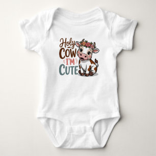 Body Drôle vache sacrée mignon art de mot bébé fille