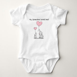 Body Editable ma grand-maman m'aime des éléphants