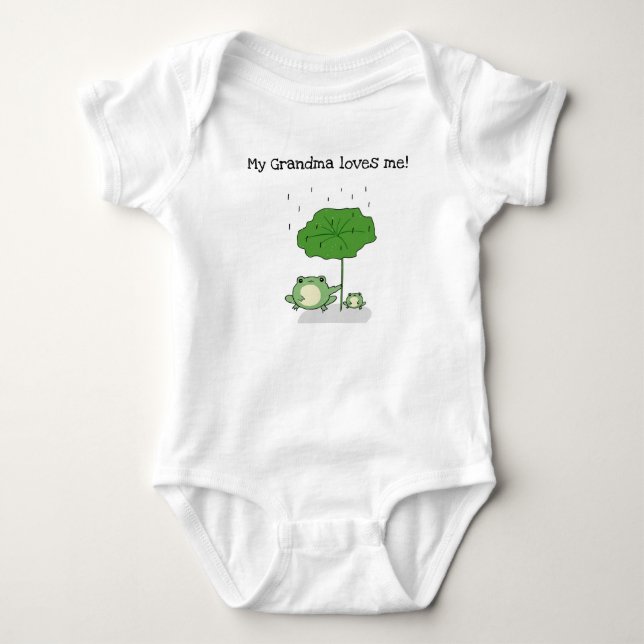 Body Editable Ma grand-mère m'aime les grenouilles dans (Devant)