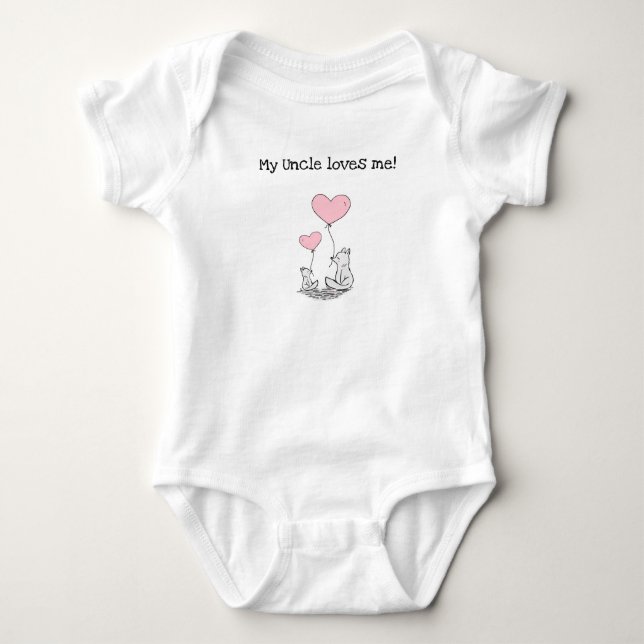 Body Editable Mon Oncle M'aime Wolves Baby Bodysuit (Devant)