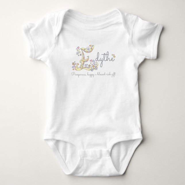Body Edyle nom signifiant lettre E monogramme lettre (Devant)