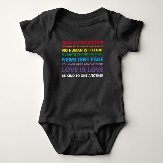 Body égalité des vies noires fierté chemise bébé (Devant)