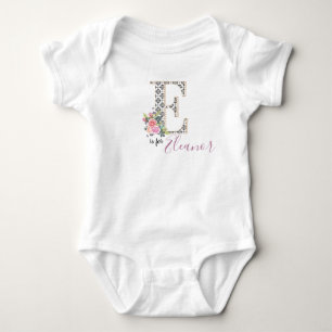 Body Eleanor Nom Baby Outfit Lettre Romper Floral Girl