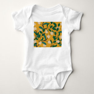 Body Élégance florale : Motif feuillus Vintage.