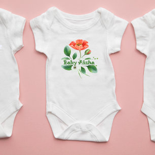 Body Elégant Aquarelle Floral Baby Bodysuit   Nouveau b
