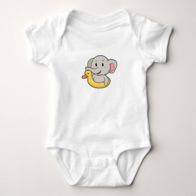 Body Eléphant à la nage avec anneau de nage (Devant)