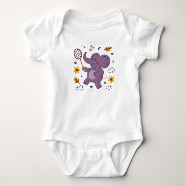 Body Éléphant bébé s'amuse  (Devant)