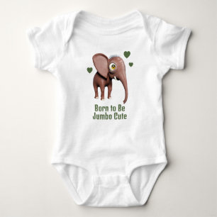 Body Éléphant de bébé mignon personnalisé né pour être