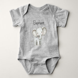 Body Éléphant Gris Mignon