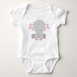 Body Eléphant mignon, petit éléphant - gris rose