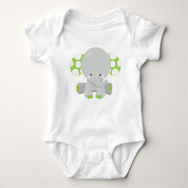 Body Eléphant mignon, petit éléphant - gris vert