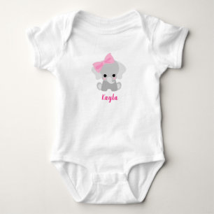 Body Éléphant outrageusement mignon avec un joli nœud r