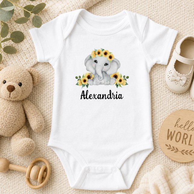 Body Éléphant rustique monogrammé  (Créateur téléchargé)