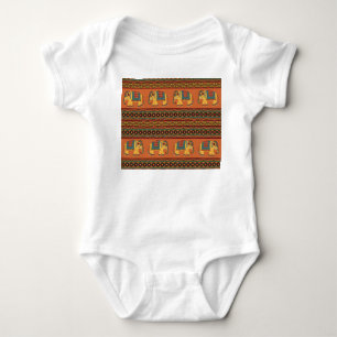Body Eléphants Indiens, Orange Traditionnel Sans Seamle