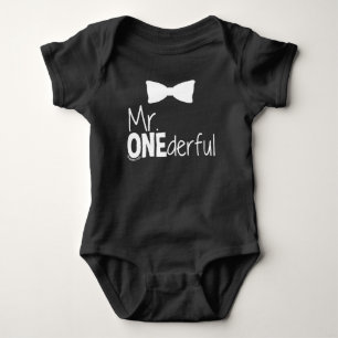 Body Elijah Mr Onederful Baby Top Birthday Boys bowtie