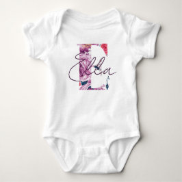 Body Ella Baby Name Flower Script Vintage Floral E