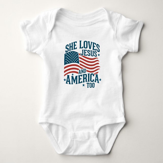 Body Elle Aime Jésus Et L'Amérique Aussi États-Unis Dra (Devant)