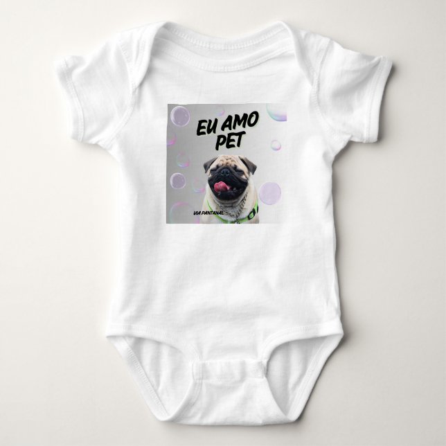 Body em Jersey para Bebês Via Pantanal Pet Baby Strampler (Vorderseite)
