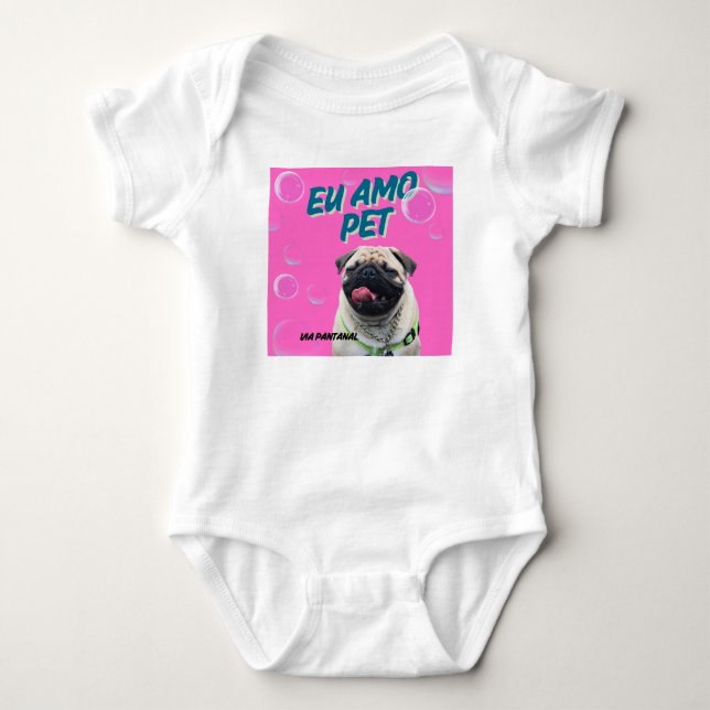 Body em Jersey para Bebês Via Pantanal pet  Baby Strampler (Vorderseite)