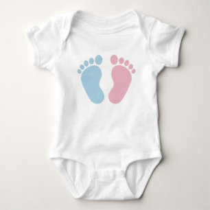 Body Empreintes de Bébé Rose ou Bleue - Annonce du Sexe