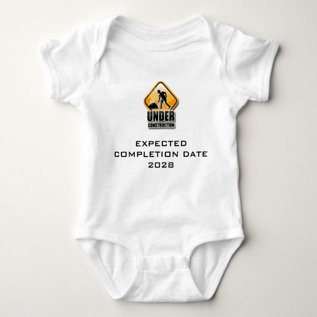 Body En construction Funny Baby Grow (Devant)