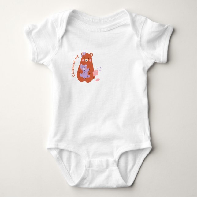 Body Enfance Joie mignonne Ours Bébé Bodysuit (Devant)
