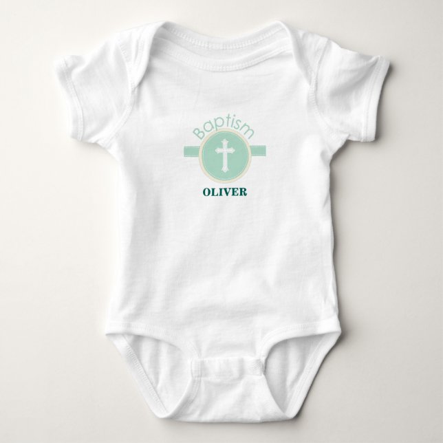 Body Enfant de Dieu Baptême, Genre vert neutre (Devant)