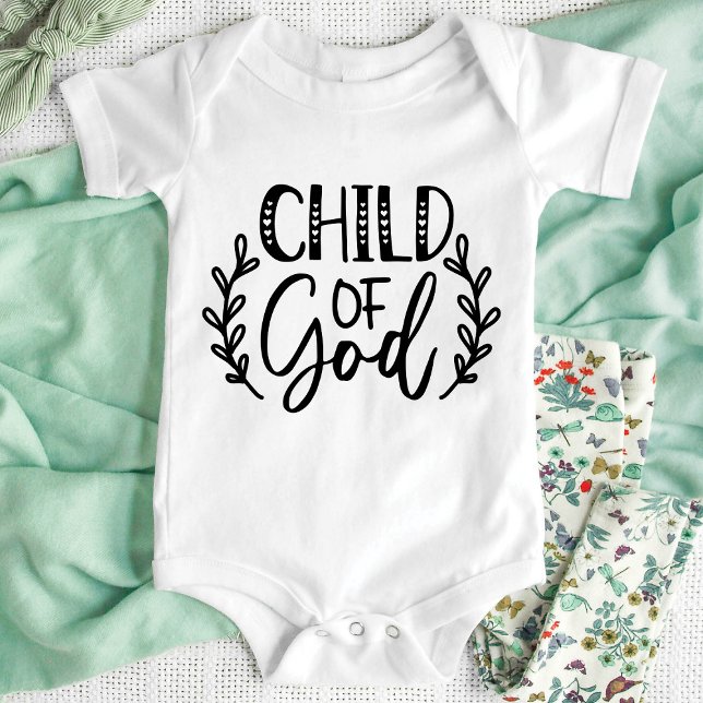 Body Enfant de Dieu Chrétien Bébé Bodysuit Enfant Chemi (Créateur téléchargé)