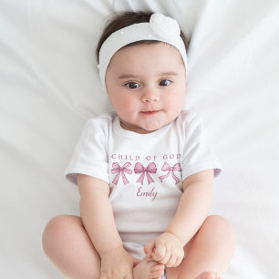 Body Enfant de Dieu Vaches roses Coquette Nom du Baby s