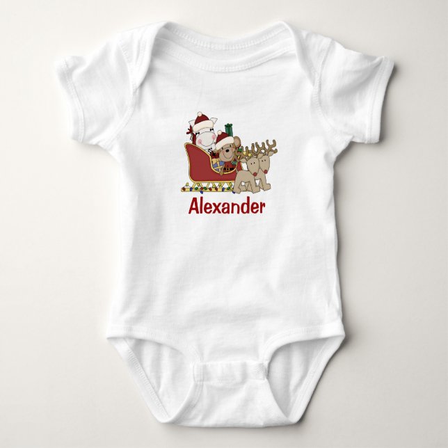 Body Enfants Noël personnalisé Père Noël Sleigh (Devant)