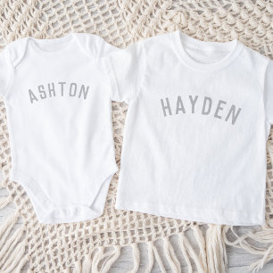 Body Enfants Nom personnalisé Tee Gray