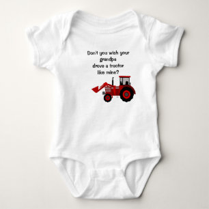 Body Énonciation drôle de grand-papa rouge de tracteur