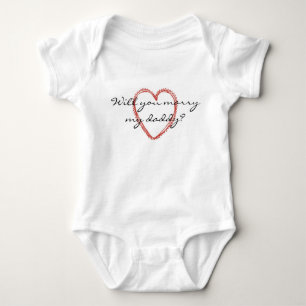 Body Épouserez-vous mon papa ? T-shirt de bébé