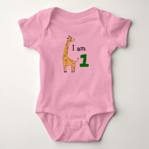 Body ęr cadeau de bébé d'anniversaire (girafe mignonne)