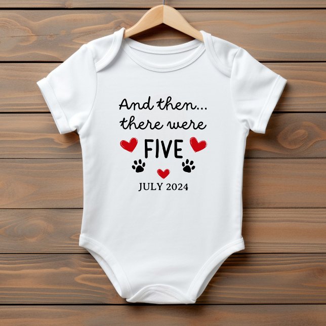 Body Et Puis Il Y Avait Cinq Mignons (Baby Announcement Cute Bodysuit)