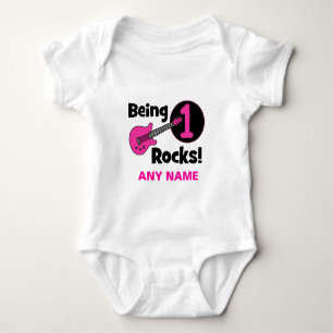 Body Étant roches 1 ! avec la guitare rose