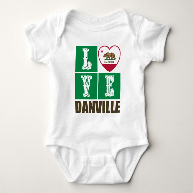 Body Etat de la Californie Drapeau Heart Danville (Devant)