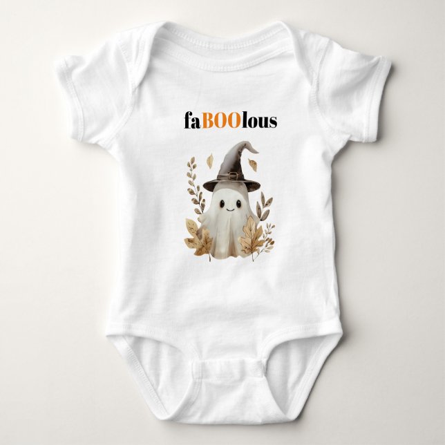 Body FaBOOlous Kid's Halloween mignonne sorcière fantôm (Devant)