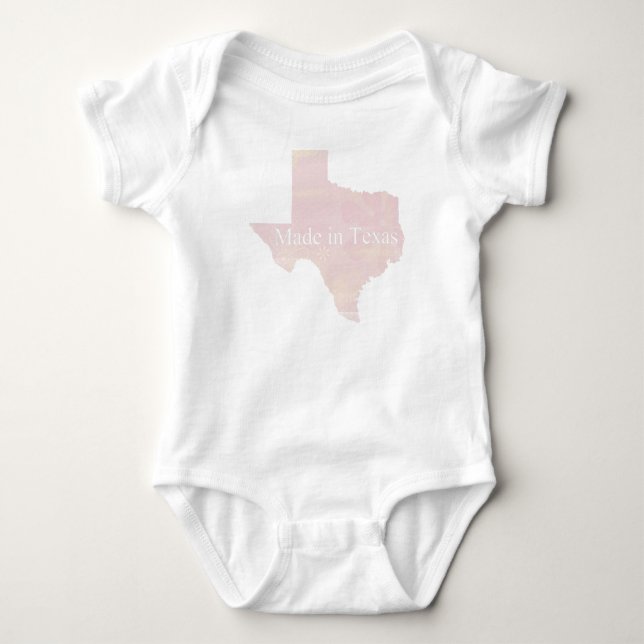 Body Fabriqué au Texas Girl Infant Creeper Bodysuit Rom (Devant)