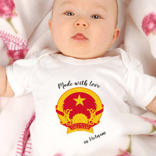 Body Fabriqué avec amour au Vietnam / drapeau vietnamie