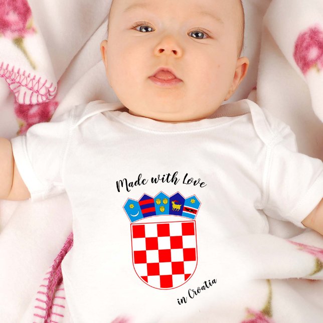 Body Fabriqué avec amour en Croatie / Drapeau croate (Créateur téléchargé)