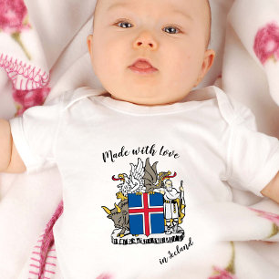 Body Fabriqué avec amour en Islande / Drapeau islandais
