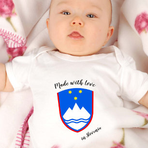 Body Fabriqué avec amour en Slovénie / Drapeau slovène