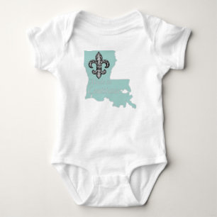Body Fabriqué en Louisiane Fleur de Lys Baby Creeper Ro