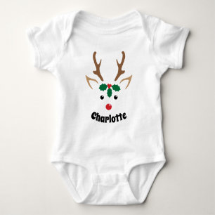 Body Face de renne mignonne Noël personnalisé