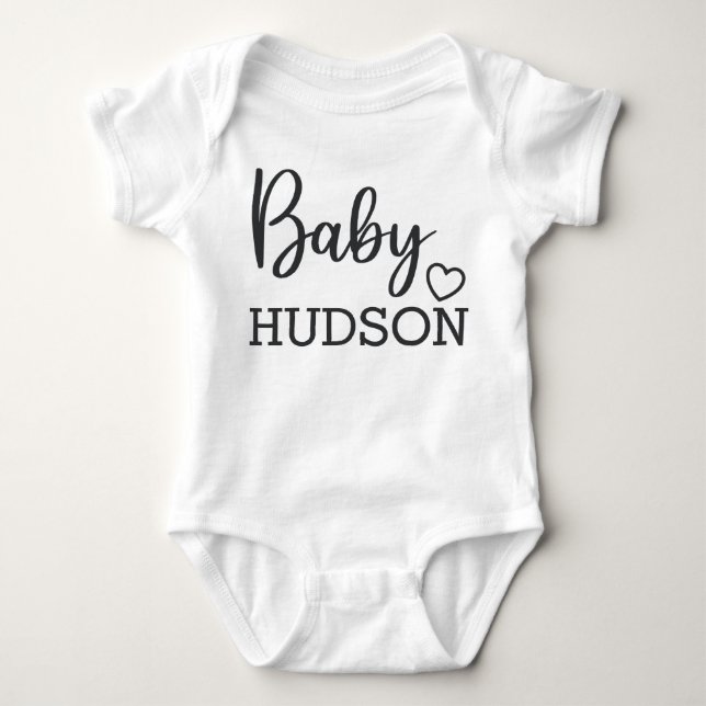 Body Faire-part de grossesse personnalisée avec nom (Devant)